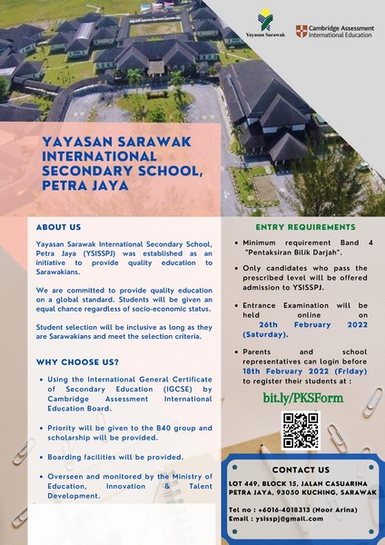 Secondary school yayasan sarawak international Majlis Pecah